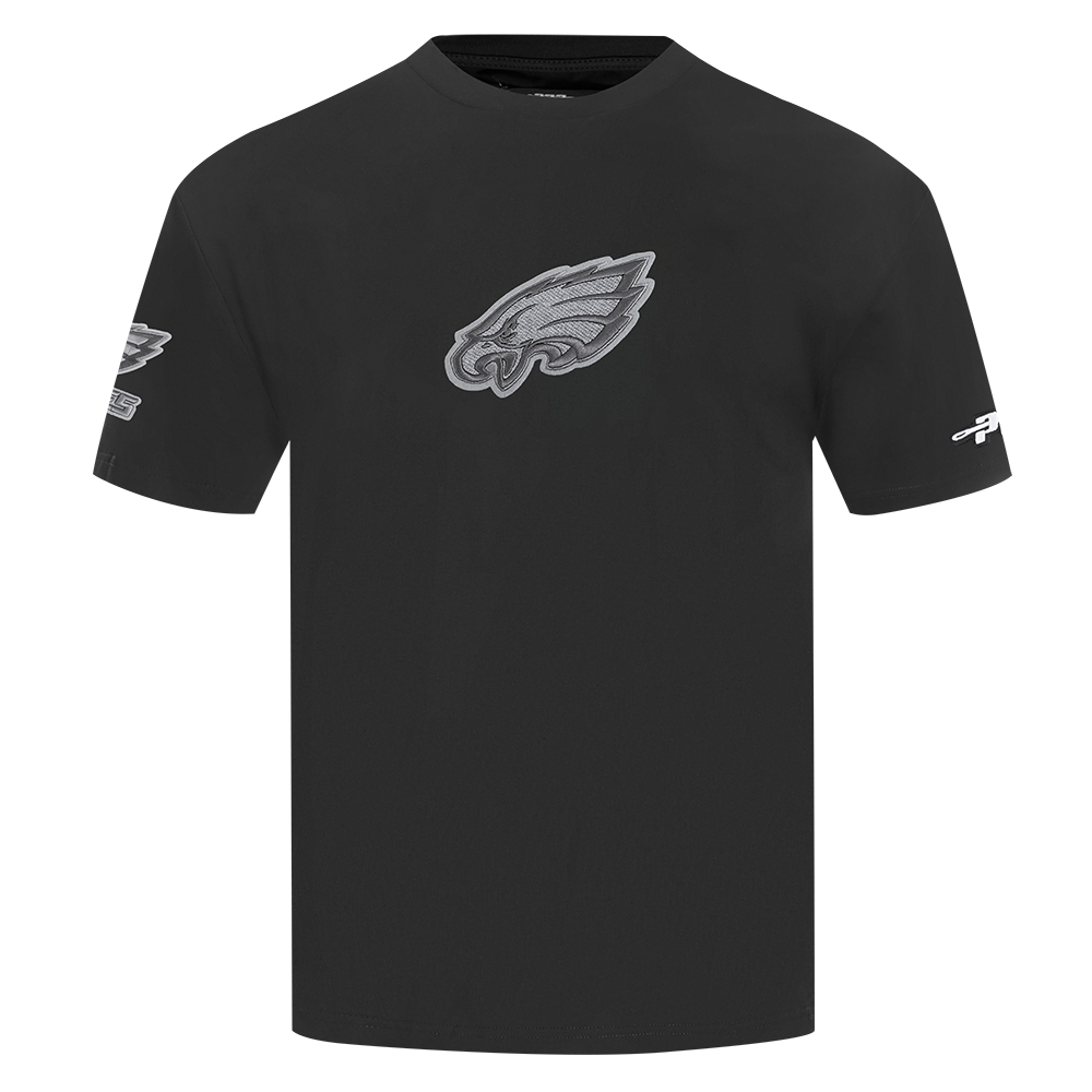 NFL PHILADELPHIA EAGLES REVERSE FRENCH TERRY MEN'S COTTON JERSEY DROP SHOULDER (BLACK)