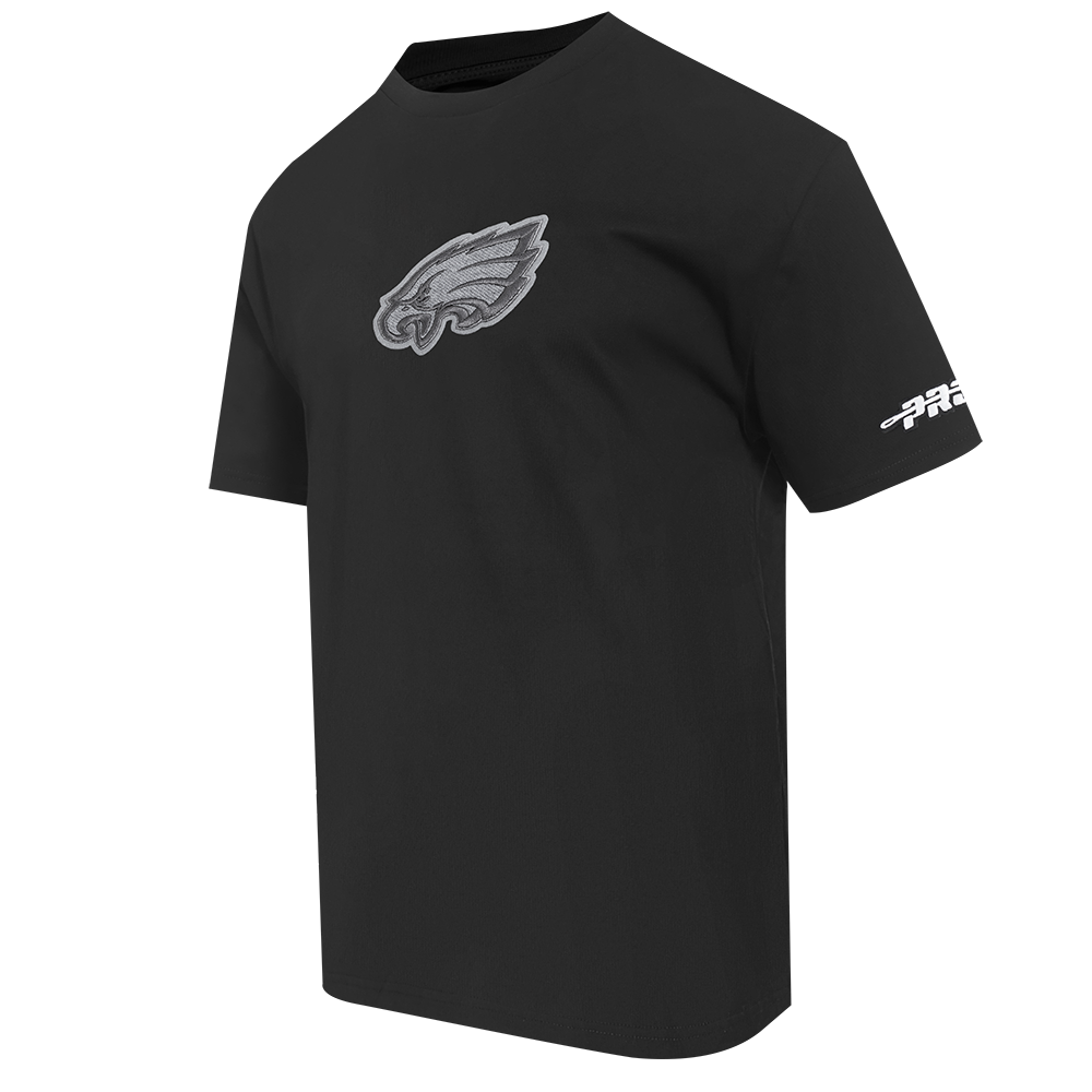 NFL PHILADELPHIA EAGLES REVERSE FRENCH TERRY MEN'S COTTON JERSEY DROP SHOULDER (BLACK)