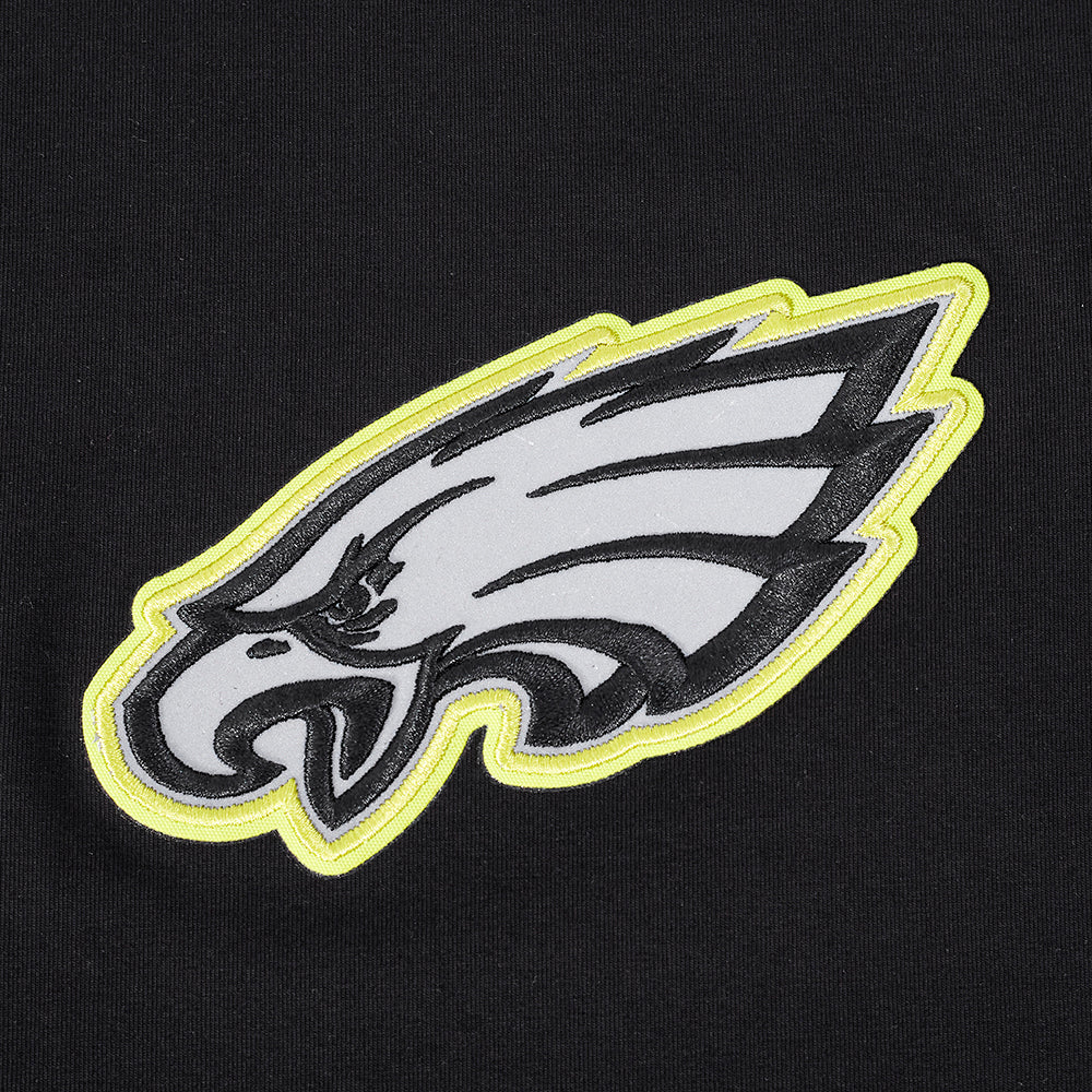 NFL PHILADELPHIA EAGLES UNDER THE LIGHTS T-SHIRT EN JERSEY SIMPLE POUR HOMME (NOIR)