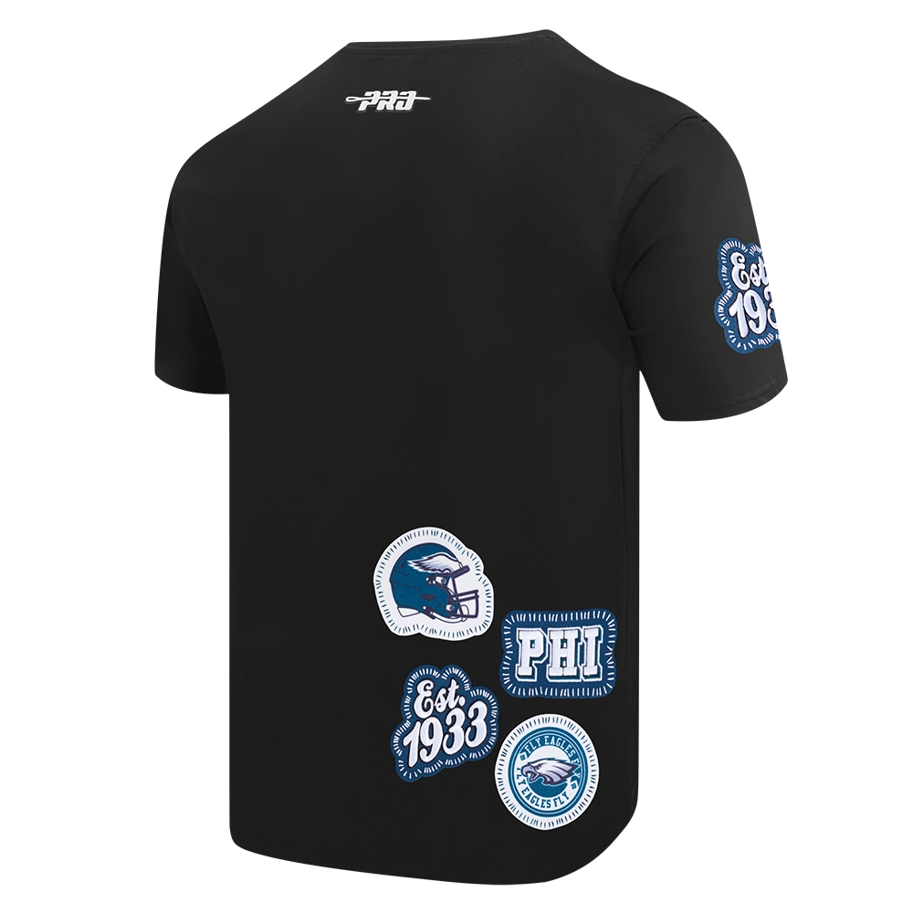 NFL PHILADELPHIA EAGLES DIY PICK STITCH MEN'S SINGLE JERSEY TEE (BLACK)