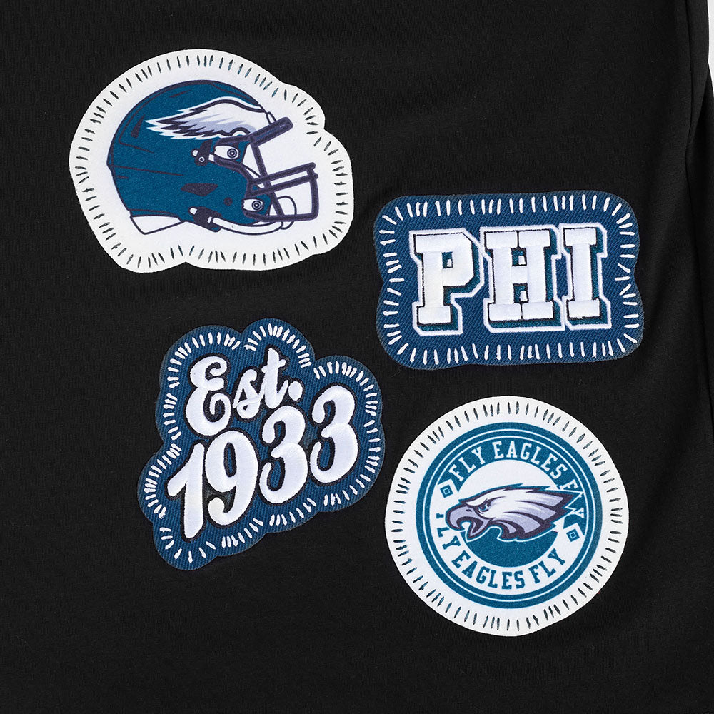 NFL PHILADELPHIA EAGLES DIY PICK STITCH MEN'S SINGLE JERSEY TEE (BLACK)
