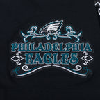 NFL PHILADELPHIA EAGLES REBEL ATHLETICS T-SHIRT EN JERSEY SIMPLE À LOGO EMPILÉ POUR HOMME (NOIR)