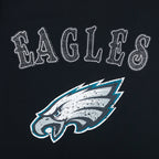 NFL PHILADELPHIA EAGLES REBEL ATHLETICS T-SHIRT EN JERSEY SIMPLE À LOGO EMPILÉ POUR HOMME (NOIR)