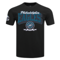 NFL PHILADELPHIA EAGLES TEAM BADGE T-SHIRT EN JERSEY SIMPLE POUR HOMME (NOIR)