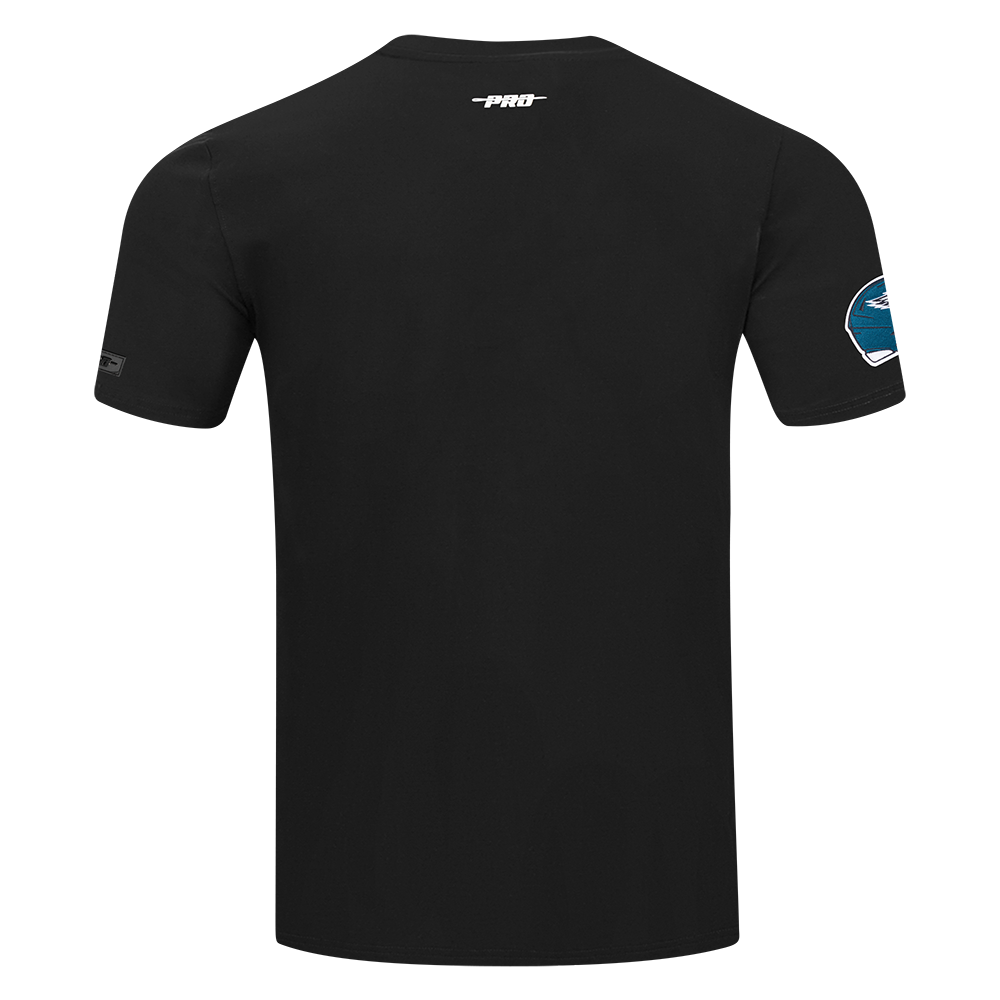 NFL PHILADELPHIA EAGLES TEAM BADGE T-SHIRT EN JERSEY SIMPLE POUR HOMME (NOIR)