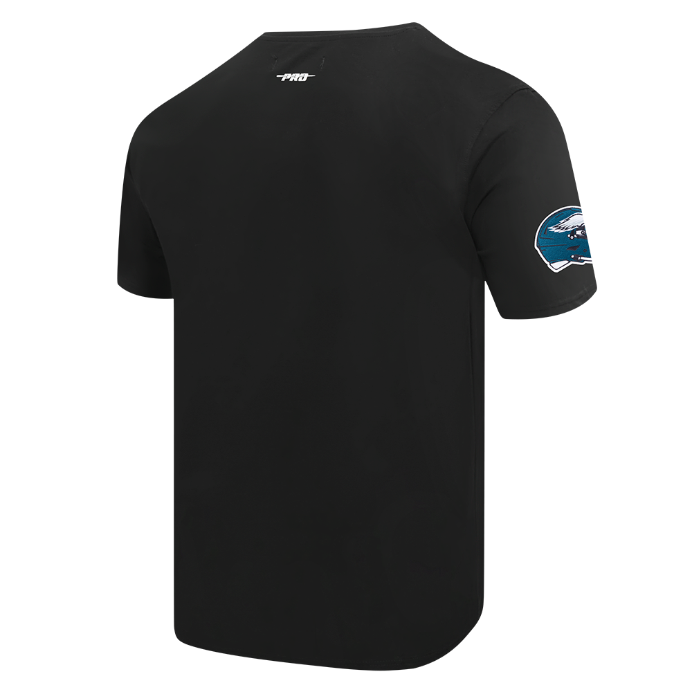 NFL PHILADELPHIA EAGLES TEAM BADGE T-SHIRT EN JERSEY SIMPLE POUR HOMME (NOIR)