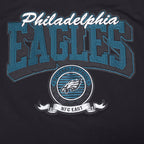 NFL PHILADELPHIA EAGLES TEAM BADGE T-SHIRT EN JERSEY SIMPLE POUR HOMME (NOIR)