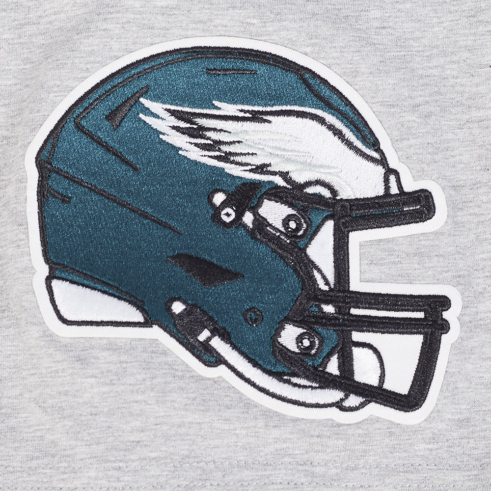 NFL PHILADELPHIA EAGLES TEAM BADGE T-SHIRT EN JERSEY SIMPLE POUR HOMME (GRIS CHINÉ)
