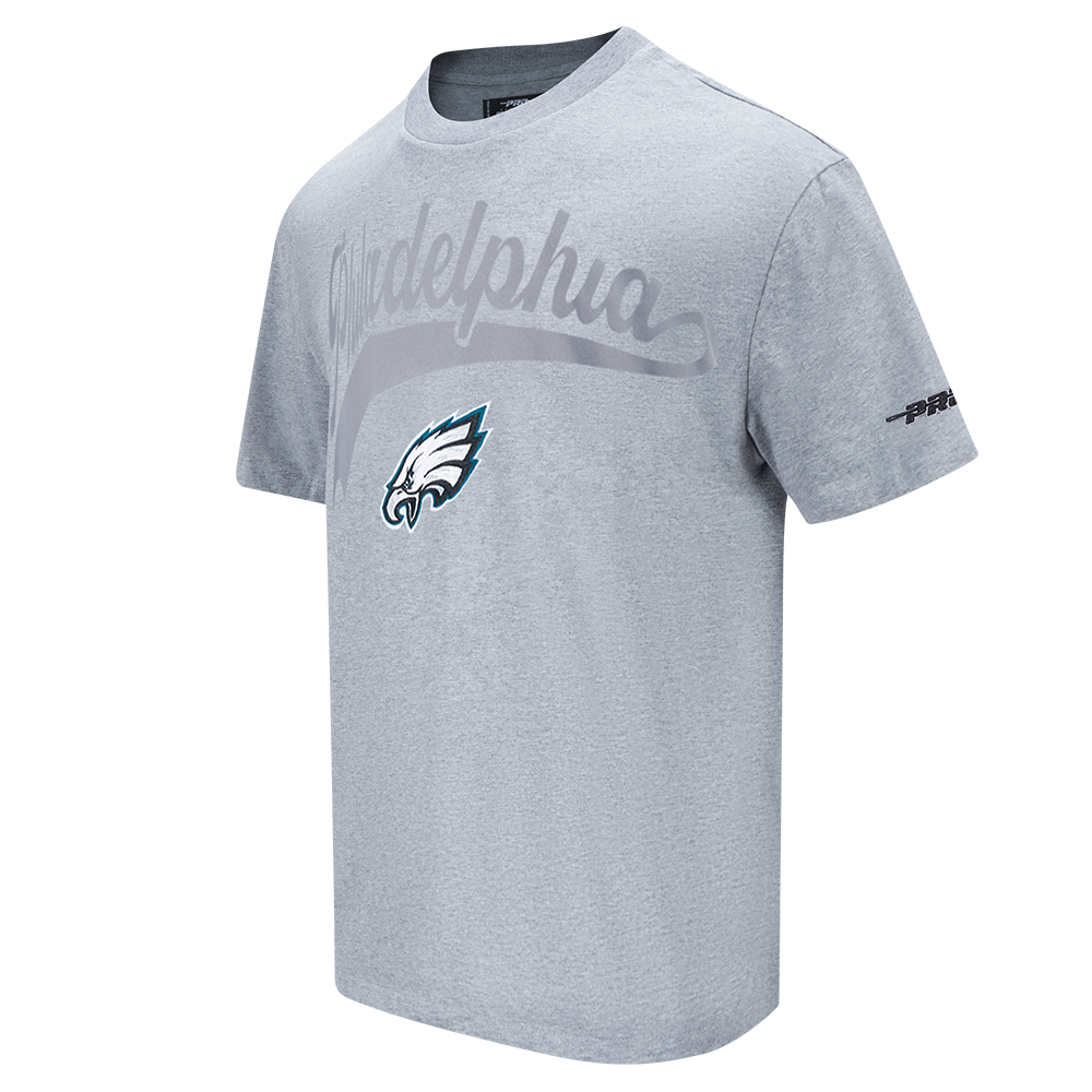 NFL PHILADELPHIA EAGLES LIVING LARGE T-SHIRT EN JERSEY DE COTON À ÉPAULES TOMBANTES POUR HOMME (GRIS CHINÉ FONCÉ)
