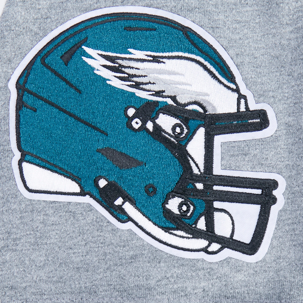 NFL PHILADELPHIA EAGLES LIVING LARGE T-SHIRT EN JERSEY DE COTON À ÉPAULES TOMBANTES POUR HOMME (GRIS CHINÉ FONCÉ)