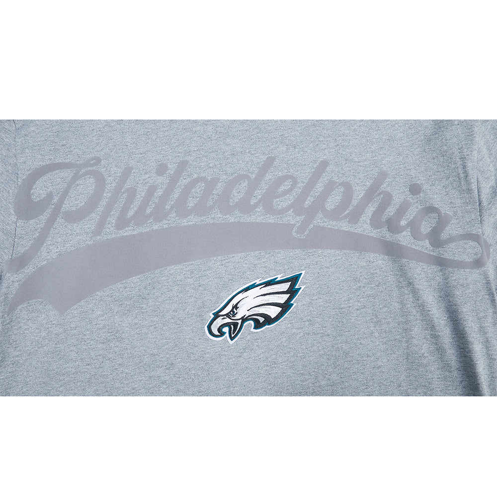 NFL PHILADELPHIA EAGLES LIVING LARGE T-SHIRT EN JERSEY DE COTON À ÉPAULES TOMBANTES POUR HOMME (GRIS CHINÉ FONCÉ)