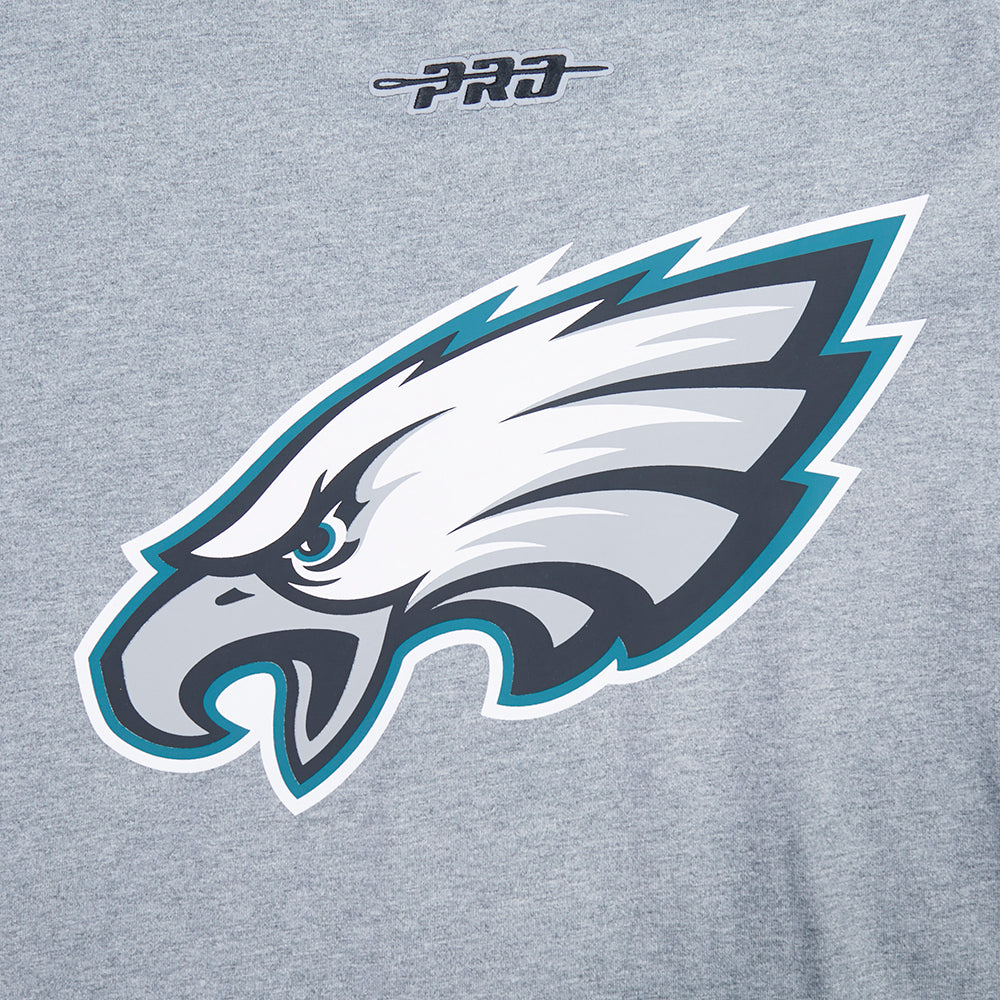 NFL PHILADELPHIA EAGLES LIVING LARGE T-SHIRT EN JERSEY DE COTON À ÉPAULES TOMBANTES POUR HOMME (GRIS CHINÉ FONCÉ)