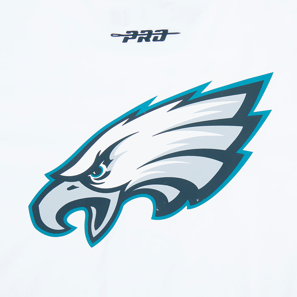 NFL PHILADELPHIA EAGLES LIVING LARGE T-SHIRT EN JERSEY DE COTON À ÉPAULES TOMBANTES POUR HOMME (BLANC)