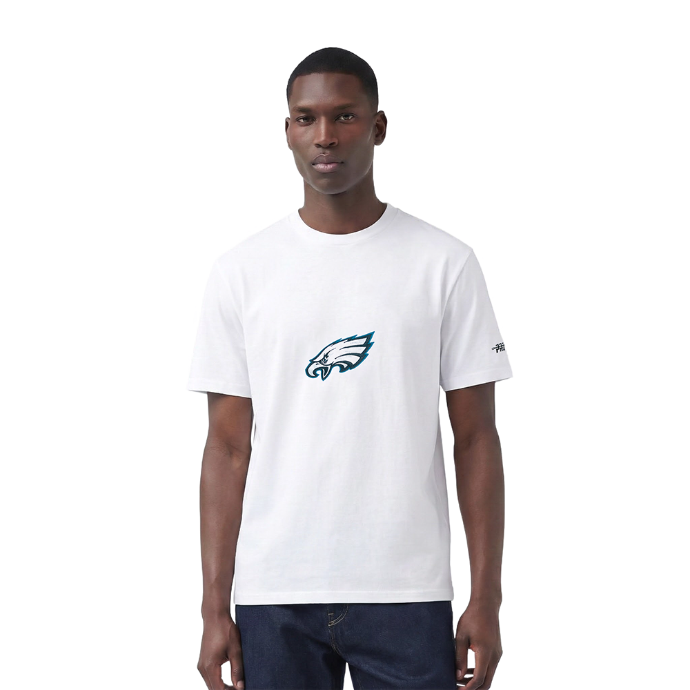 NFL PHILADELPHIA EAGLES LIVING LARGE T-SHIRT EN JERSEY DE COTON À ÉPAULES TOMBANTES POUR HOMME (BLANC)