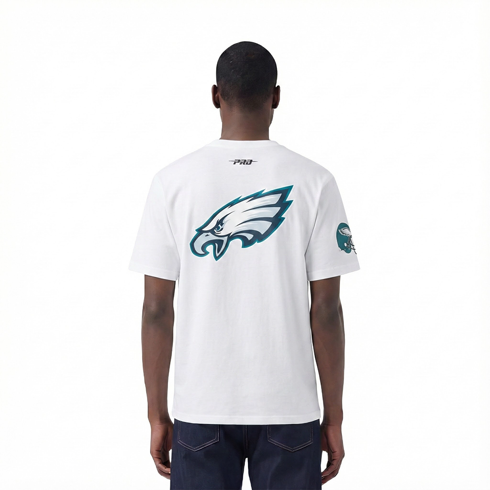 NFL PHILADELPHIA EAGLES LIVING LARGE MEN'S CJ DROP SHOULDER TEE (WHITE)