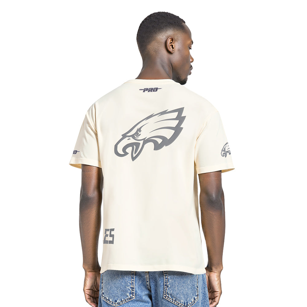 NFL PHILADELPHIA EAGLES STREET TEAM MEN'S CJ DROP SHOULDER TEE (EGGSHELL)