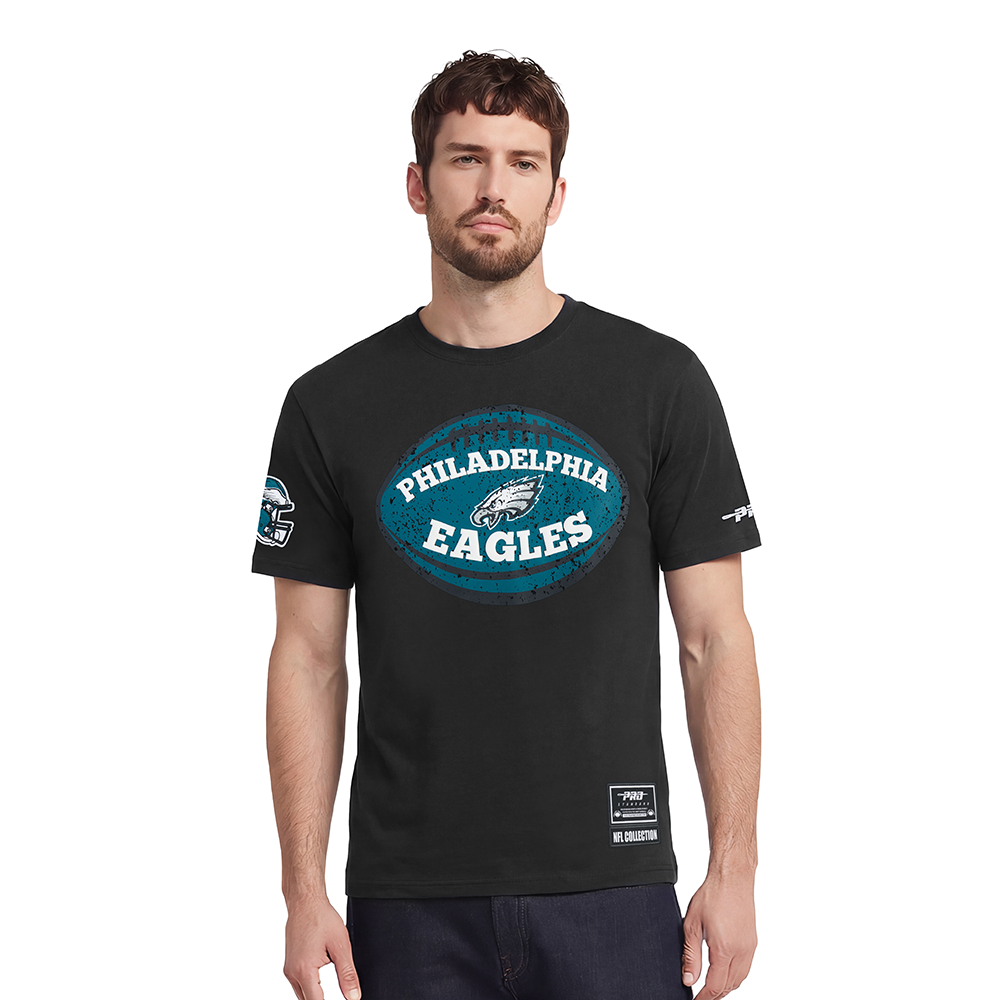 NFL PHILADELPHIA EAGLES T-SHIRT À MANCHES COURTES POUR HOMME (NOIR)