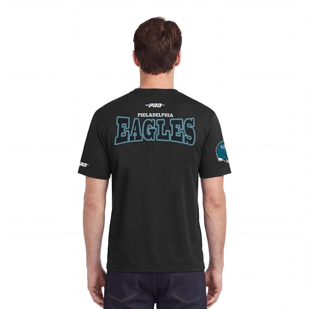 NFL PHILADELPHIA EAGLES T-SHIRT À MANCHES COURTES POUR HOMME (NOIR)