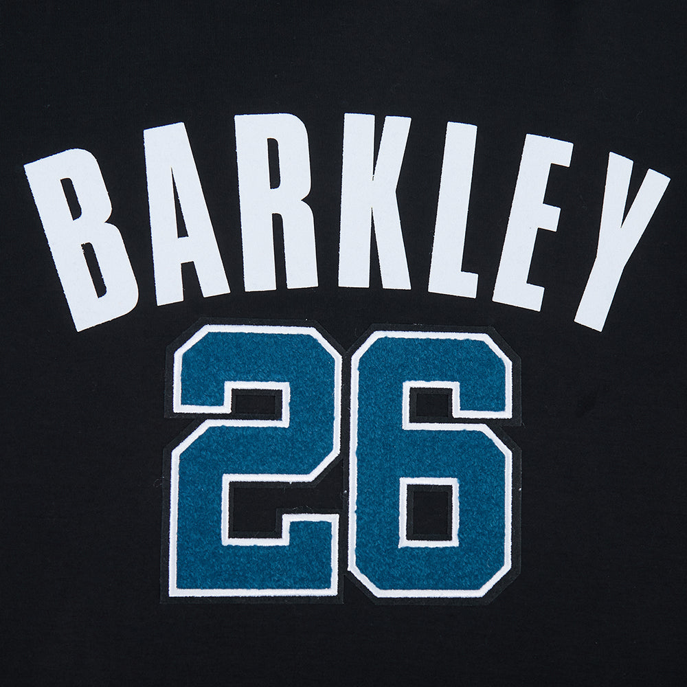 NFL PHILADELPHIA EAGLES SAQUON BARKLEY #26 CLASSIC PNN CHANDAIL À CAPUCHON À MANCHES COURTES POUR HOMME