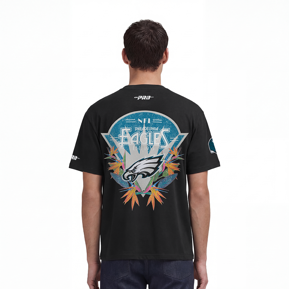 NFL PHILADELPHIA EAGLES PARADISE T-SHIRT À MANCHES COURTES POUR HOMME (NOIR)