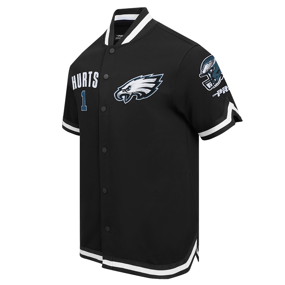 NFL PHILADELPHIA EAGLES JALEN HURTS #1 CLASSIC PNN MEN'S DK WARM UP (BLACK)