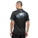 NFL PHILADELPHIA EAGLES JALEN HURTS #1 CLASSIC MESH PNN CHEMISE BOUTONNÉE EN FILET POUR HOMME (NOIR)