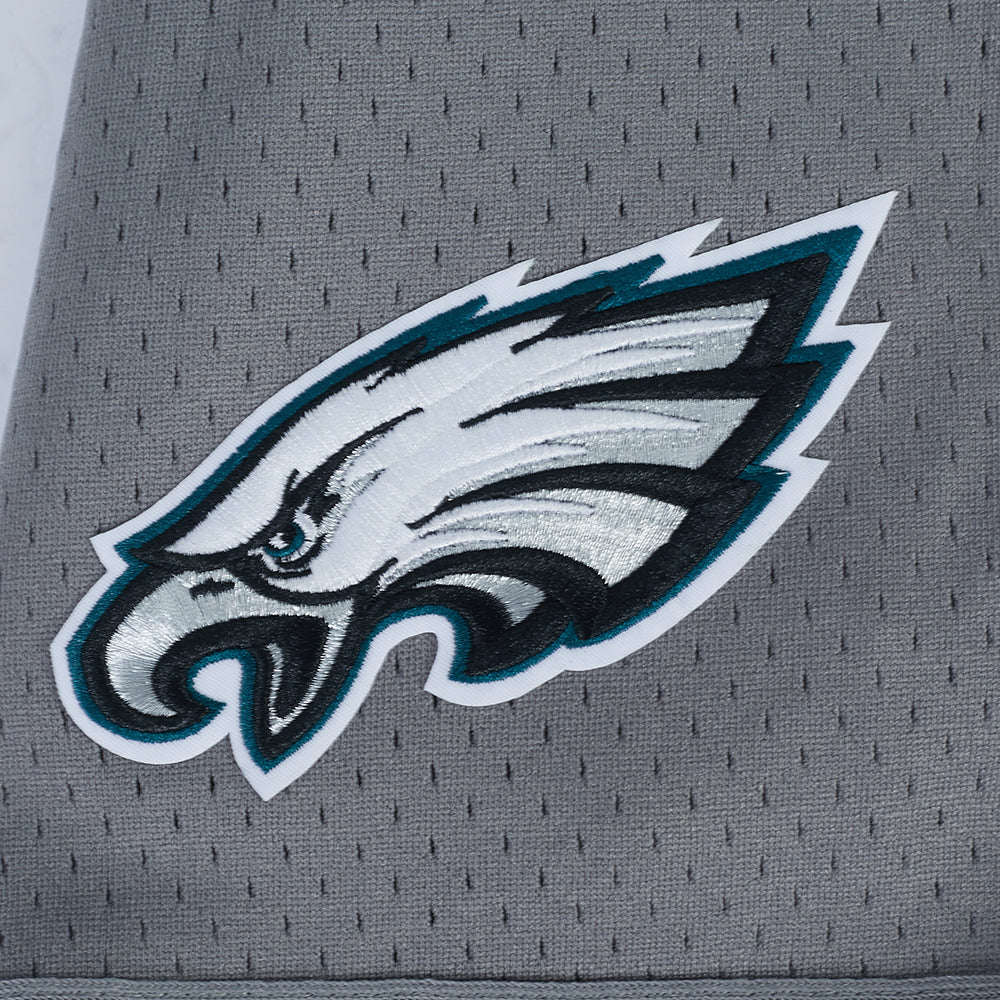 NFL PHILADELPHIA EAGLES SAQUON BARKLEY #26 CLASSIC MESH PNN MEN'S MESH BUTTON DOWN SHIRT (Gray)