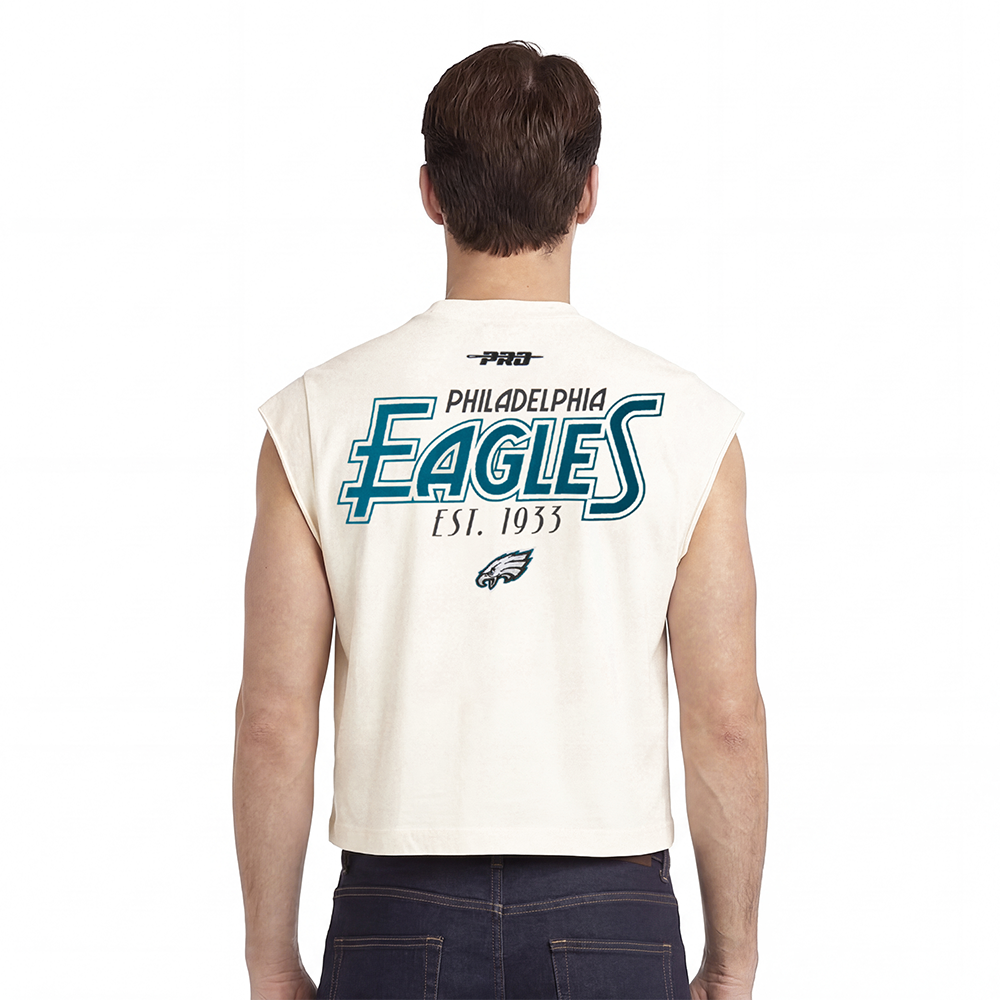 NFL PHILADELPHIA EAGLES PARADISE MEN'S S/S TEE (EGGSHELL)