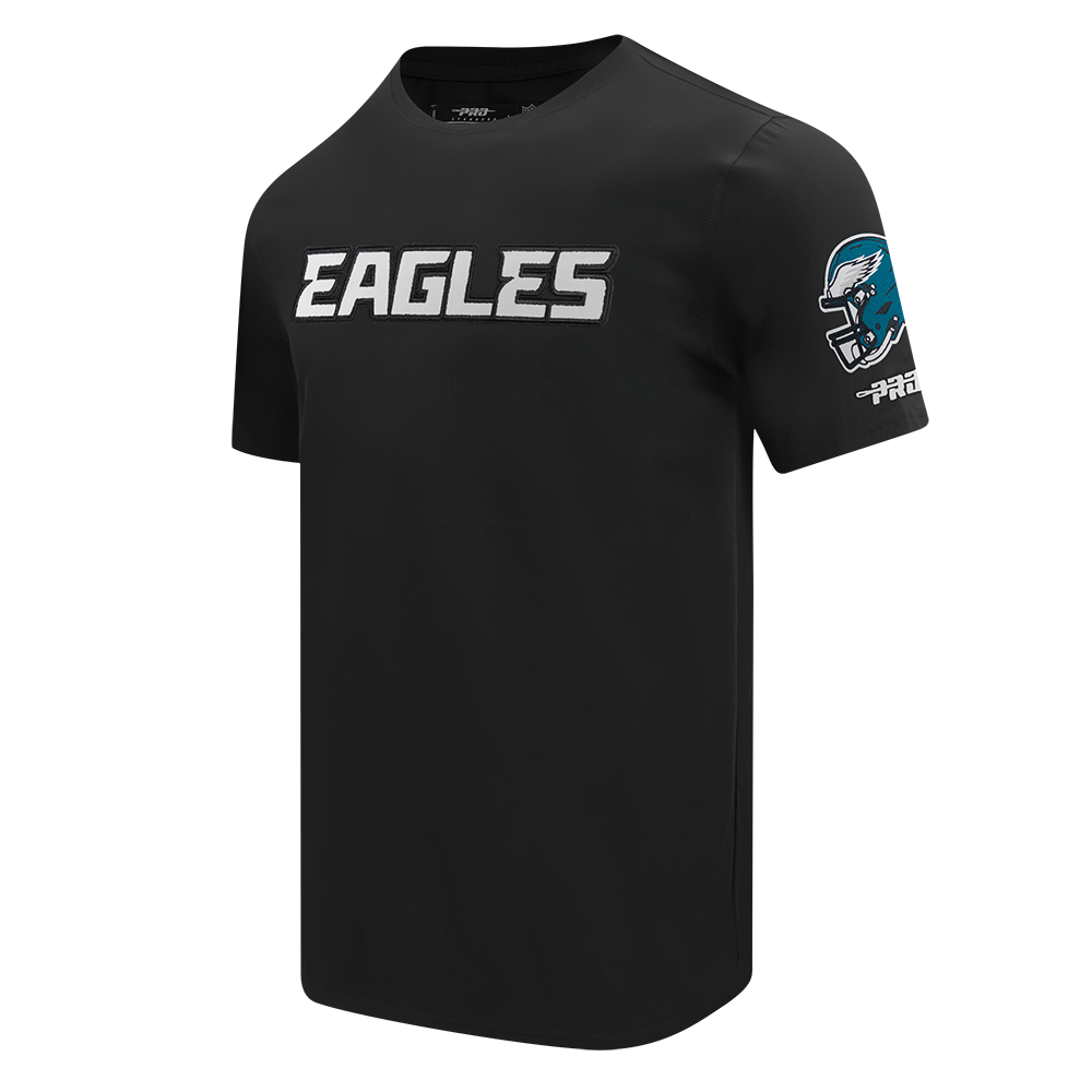 NFL PHILADELPHIA EAGLES CLASSIC CHENILLE T-SHIRT À MANCHES COURTES POUR HOMME (NOIR)