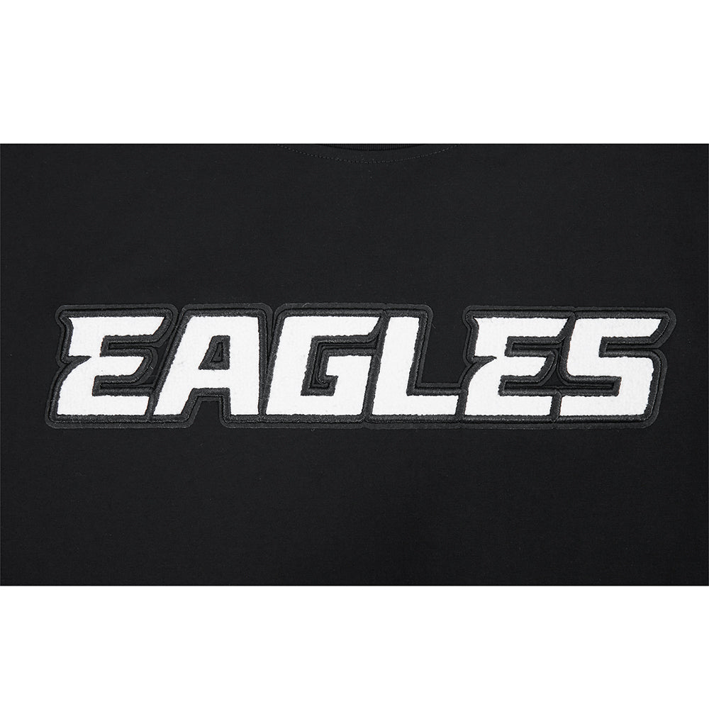 NFL PHILADELPHIA EAGLES CLASSIC CHENILLE T-SHIRT À MANCHES COURTES POUR HOMME (NOIR)