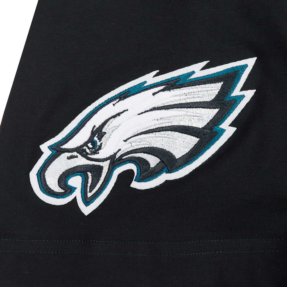 NFL PHILADELPHIA EAGLES CLASSIC CHENILLE T-SHIRT À MANCHES COURTES POUR HOMME (NOIR)