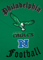 NFL PHILADELPHIA EAGLES RETRO OLD ENGLISH MEN'S TEE (KELLY GREEN)