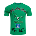 NFL PHILADELPHIA EAGLES RETRO OLD ENGLISH MEN'S TEE (KELLY GREEN)