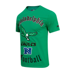 NFL PHILADELPHIA EAGLES RETRO OLD ENGLISH MEN'S TEE (KELLY GREEN)