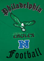 NFL PHILADELPHIA EAGLES RETRO OLD ENGLISH MEN'S TEE (KELLY GREEN)