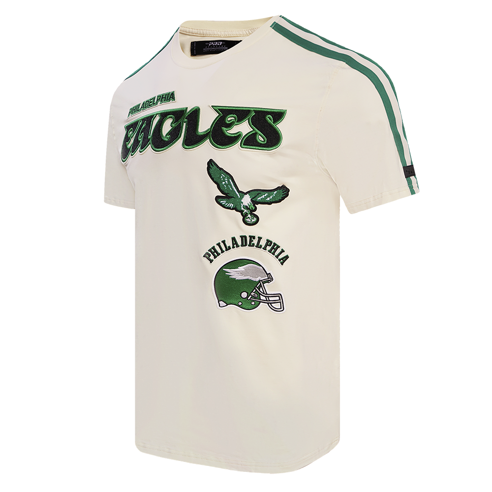 NFL PHILADELPHIA EAGLES RETRO CLASSIC MEN'S STRIPED TEE (EGGSHELL/ KELLY GREEN)
