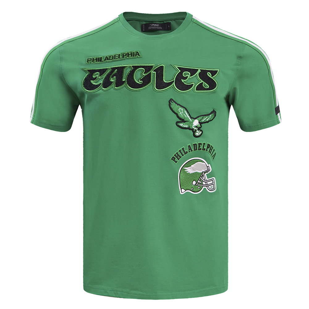 NFL PHILADELPHIA EAGLES RETRO CLASSIC T-SHIRT À RAYURES POUR HOMME (VERT KELLY)