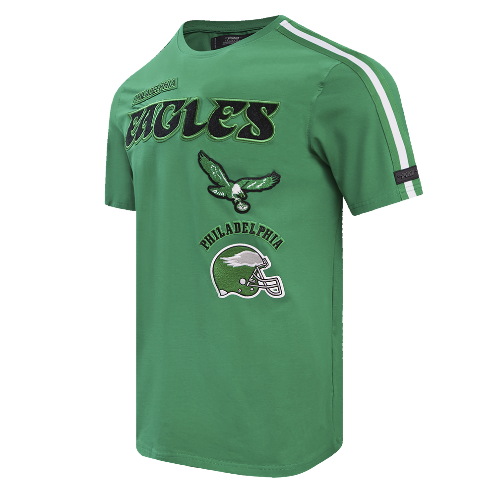 NFL PHILADELPHIA EAGLES RETRO CLASSIC T-SHIRT À RAYURES POUR HOMME (VERT KELLY)