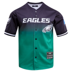 NFL PHILADELPHIA EAGLES MESH CHEMISE BOUTONNÉE D'ÉQUIPE POUR HOMME (VERT KELLY/NOIR)