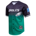 NFL PHILADELPHIA EAGLES MESH CHEMISE BOUTONNÉE D'ÉQUIPE POUR HOMME (VERT KELLY/NOIR)