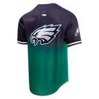 NFL PHILADELPHIA EAGLES MESH CHEMISE BOUTONNÉE D'ÉQUIPE POUR HOMME (VERT KELLY/NOIR)