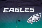 NFL PHILADELPHIA EAGLES MESH CHEMISE BOUTONNÉE D'ÉQUIPE POUR HOMME (VERT KELLY/NOIR)