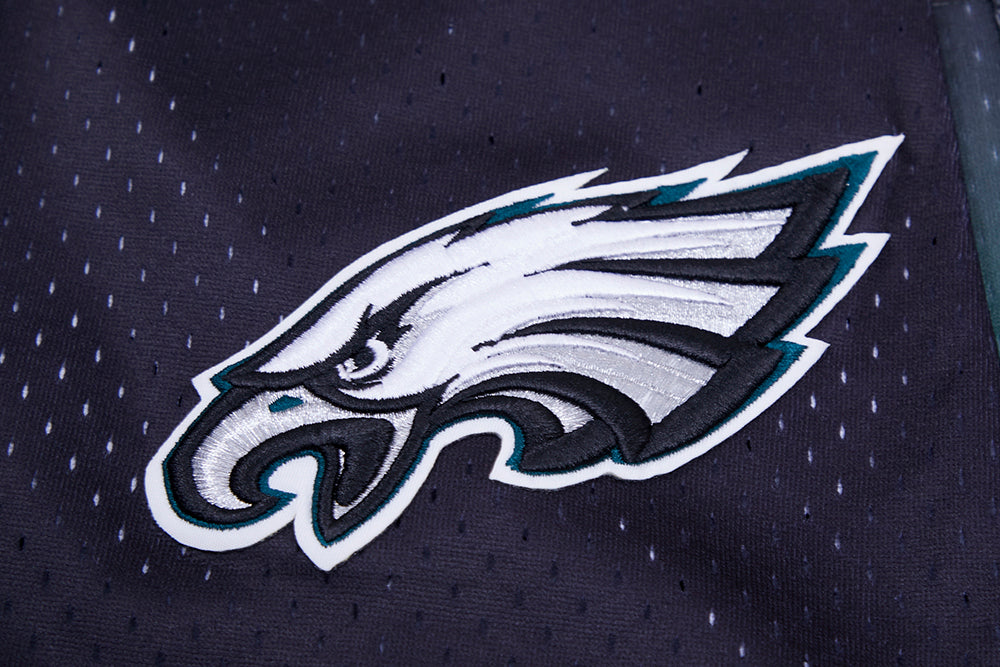 NFL PHILADELPHIA EAGLES MESH CHEMISE BOUTONNÉE D'ÉQUIPE POUR HOMME (VERT KELLY/NOIR)