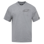 NFL PHILADELPHIA EAGLES NEUTRAL MEN'S DROP SHOULDER TEE (DARK HEATHER GRAY)