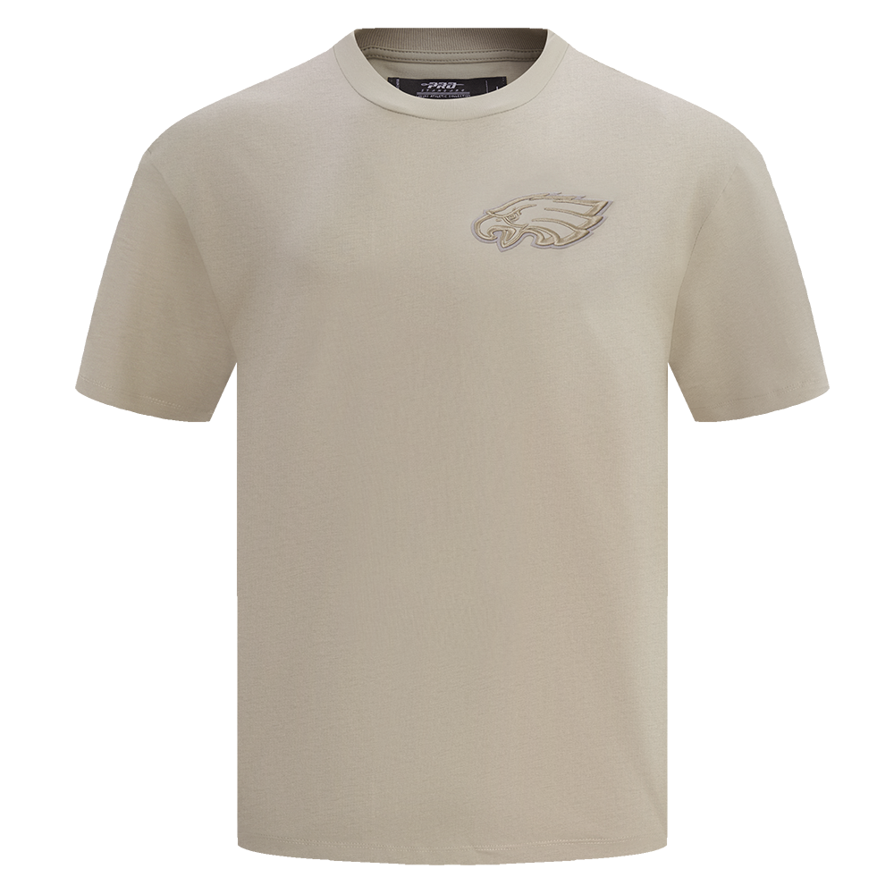 NFL PHILADELPHIA EAGLES NEUTRAL T-SHIRT EN JERSEY DE COTON À ÉPAULES TOMBANTES (TAUPE)