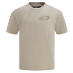 NFL PHILADELPHIA EAGLES NEUTRAL T-SHIRT EN JERSEY DE COTON À ÉPAULES TOMBANTES (TAUPE)