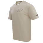 NFL PHILADELPHIA EAGLES NEUTRAL T-SHIRT EN JERSEY DE COTON À ÉPAULES TOMBANTES (TAUPE)