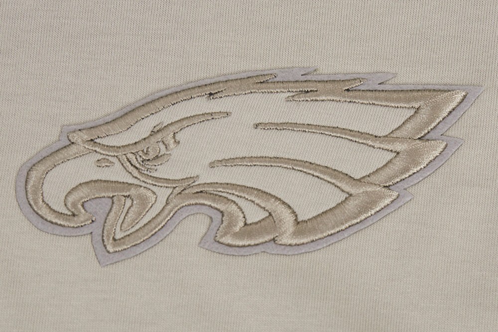 NFL PHILADELPHIA EAGLES NEUTRAL T-SHIRT EN JERSEY DE COTON À ÉPAULES TOMBANTES (TAUPE)