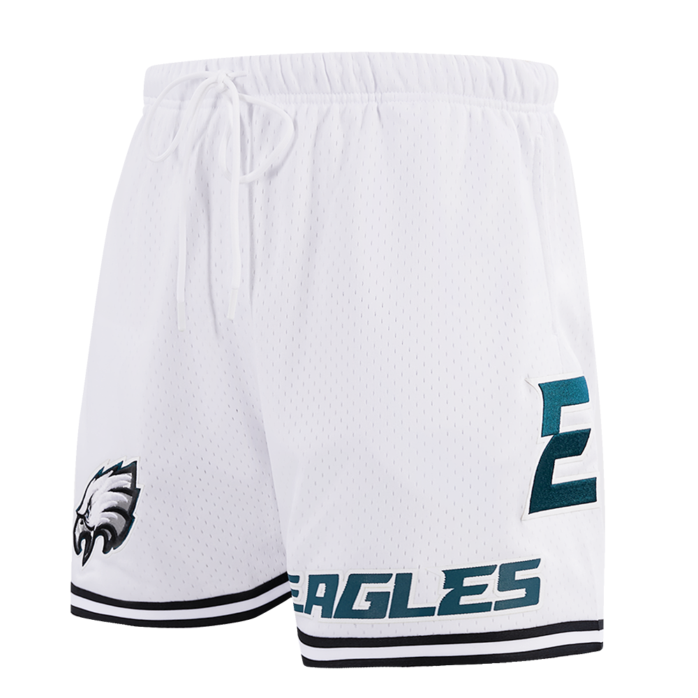 NFL PHILADELPHIA EAGLES CLASSIC SHORT EN FILET POUR HOMME (BLANC/NOIR/BLANC)