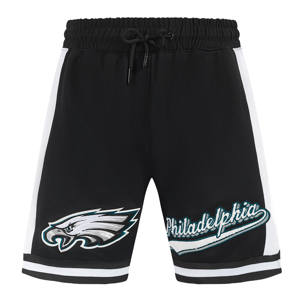 NFL PHILADELPHIA EAGLES SCRIPT TAIL SHORT EN MAILLE DOUBLE 2.0 POUR HOMME (NOIR)